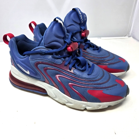 Nike Air Max 270 React ENG Mystic Navy Metallic Silver CT1281-400 Mens Size 11.5 - Picture 1 of 9